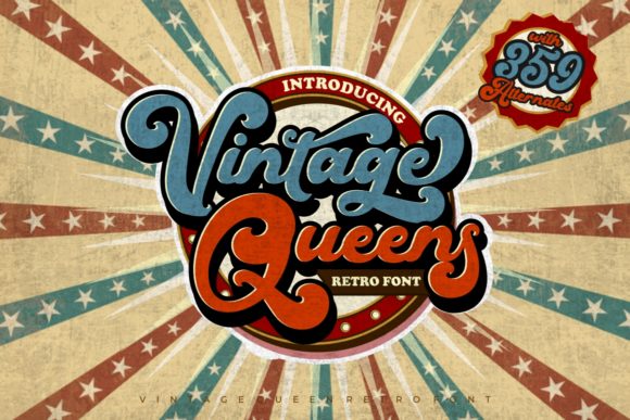 Vintage Queens Font - Featured Image