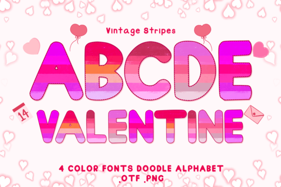 Vintage Stripes Font - Featured Image