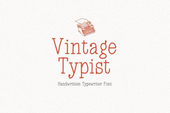 Vintage Typist Font - Featured Image