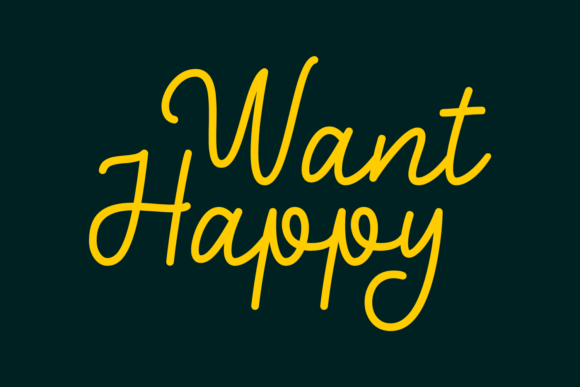 Want Happy Font - Featured Image