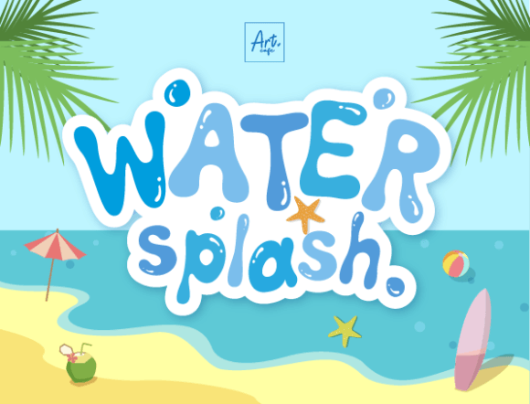 Water Splash Font - Featured Image
