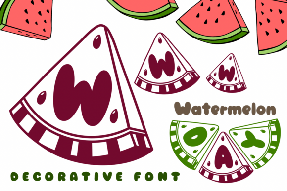 Watermelon Fruit Font - Featured Image