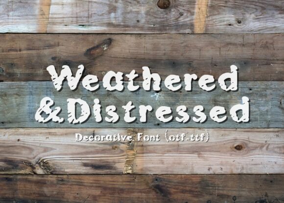 Weathered and Distressed Font - Featured Image