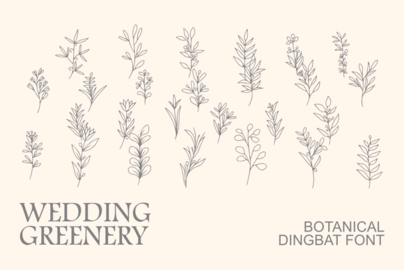 Wedding Greenery Font - Featured Image