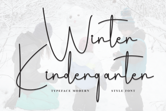 Winter Kindergarten Font - Featured Image