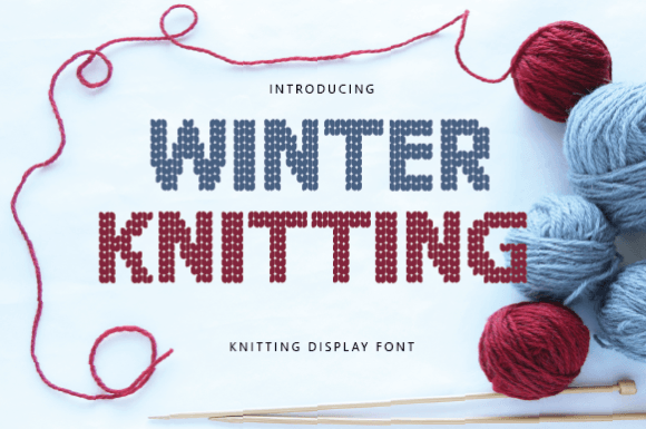 Winter Knitting Font - Featured Image