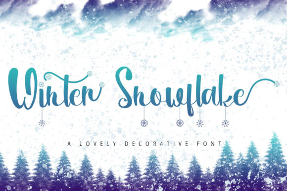 Winter Snowflake Font - Featured Image