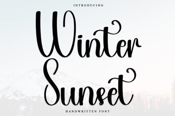 Winter Sunset Font - Featured Image