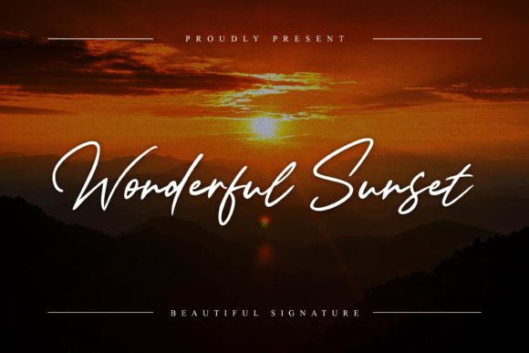 Wonderful Sunset Font - Featured Image