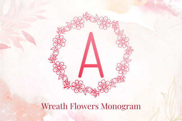 Wreath Flowers Monogram Font - Featured Image