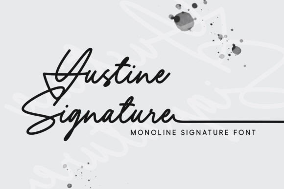 Yustine Signature Font - Featured Image