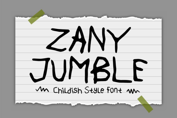 Zany Jumble Font - Featured Image