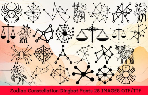 Zodiac Constellation Font - Featured Image