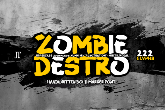 Zombie Destro Font - Featured Image
