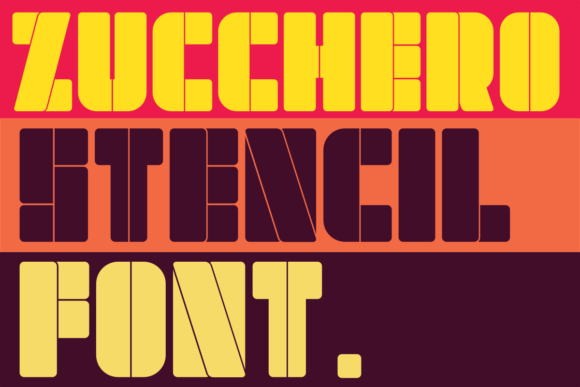 Zucchero Stencil Font - Featured Image